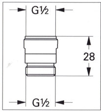 Grohe 45296 Swivel Hose Connector