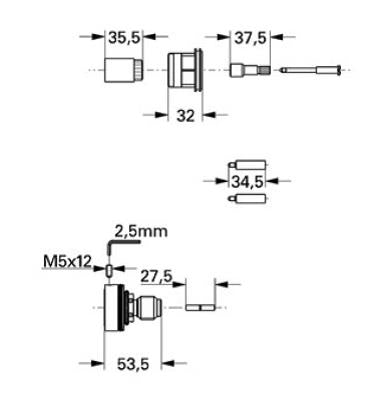 Grohe 47358 Extension set 27.5mm