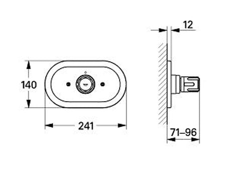 Grohe 19621 Auto 2000 Trimset for 34959 shower valve