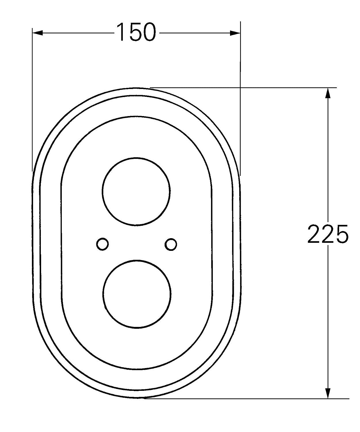 Grohe 47188L Wallplate For Auto 2000 White