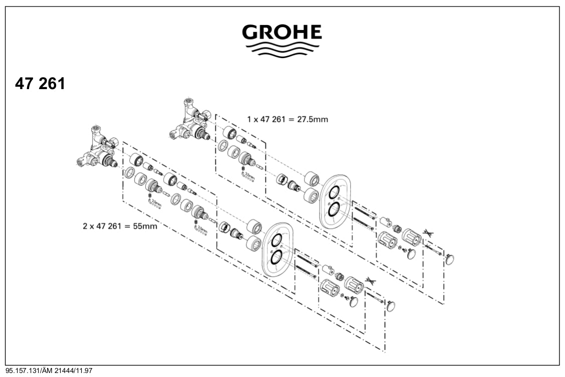 Grohe 47261 Extension Set 275mm